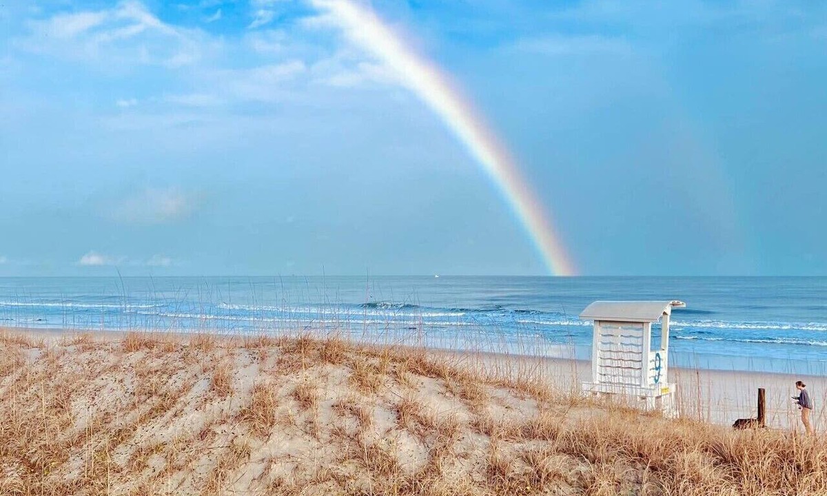 North Carolina Coast Cottage | 30 Steps to the Atlantic Ocean, Sunrises, Deck, Family Area for BBQ's & Fun