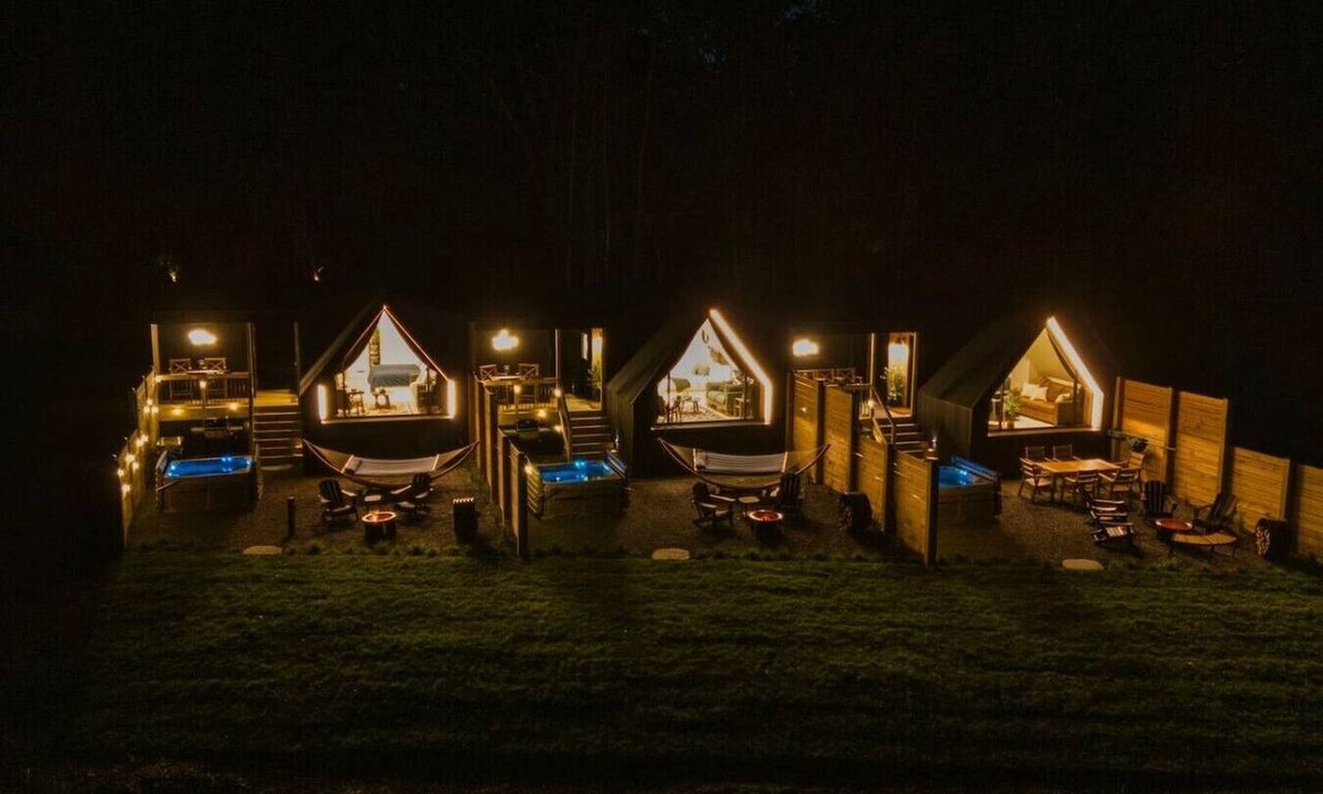 Berkeley Springs Cabin | A-Frame Collection | 3 Hot Tubs, Sleeps 10