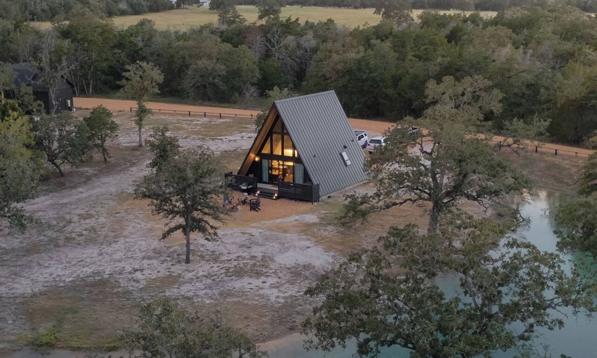 Ledbetter Cabin | A quiet A-frame escape in the Texas countryside, made for slowing down.