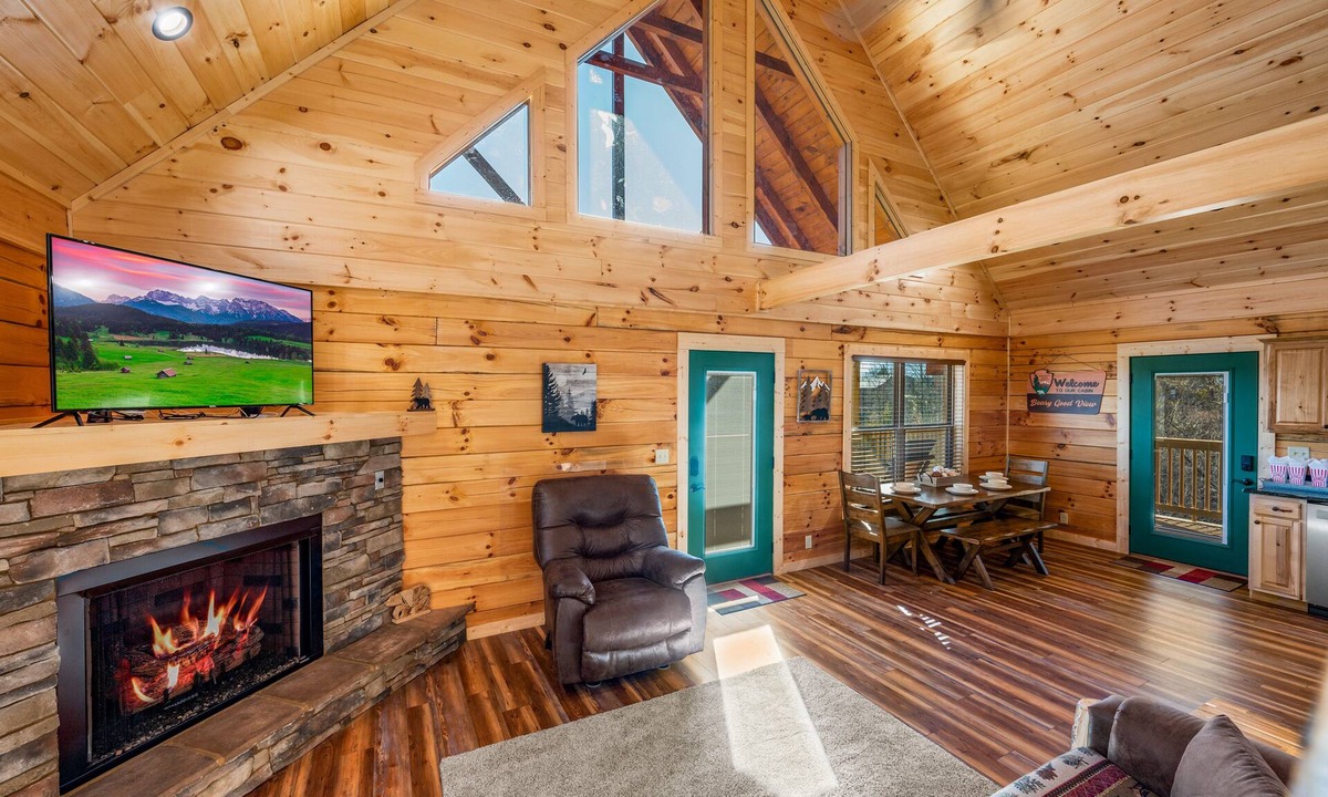 Sevierville Cabin | Accessible cabin in resort, pool, views, theater and game loft!