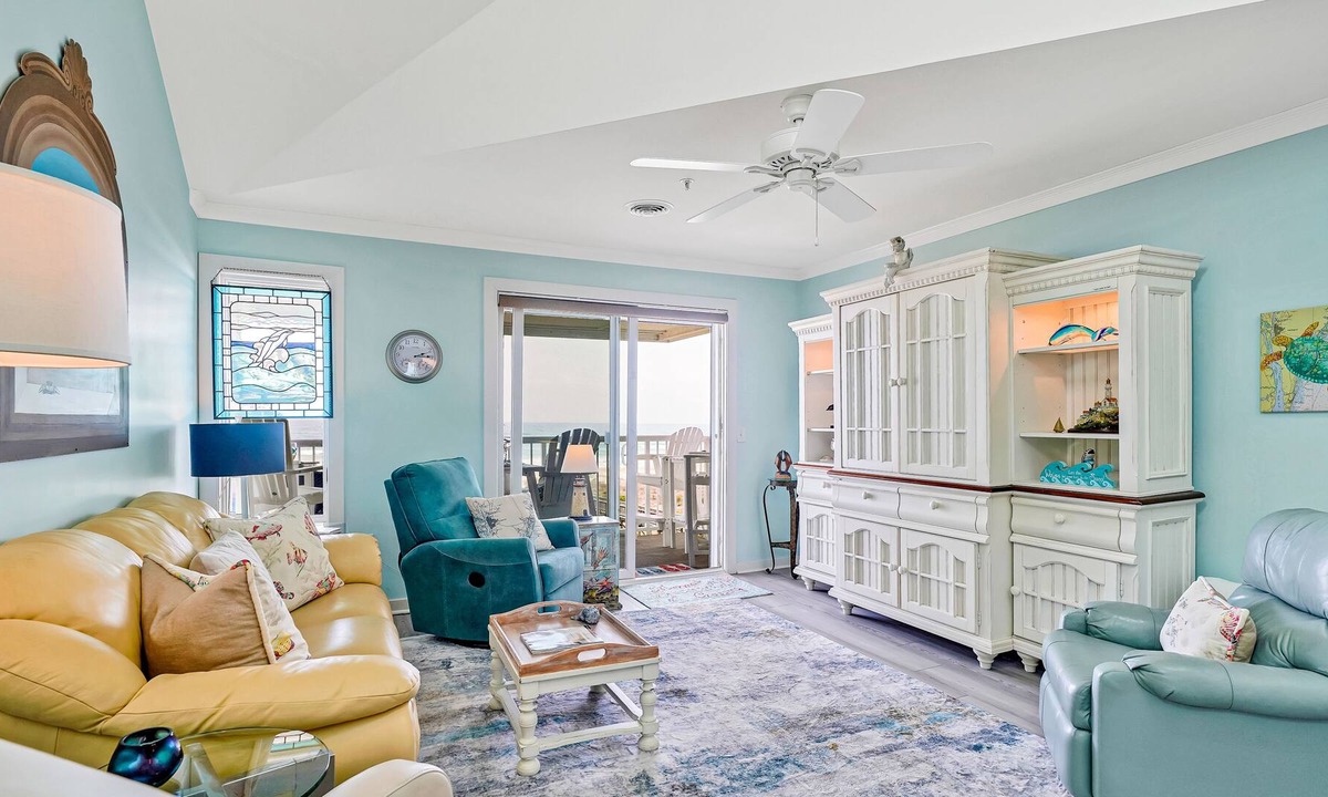 Shell Island Condo | Beachfront condo with ocean views, two pools, tennis, & private balcony