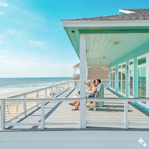 Galveston County House | Beachfront Ocean Views 2 King Beds