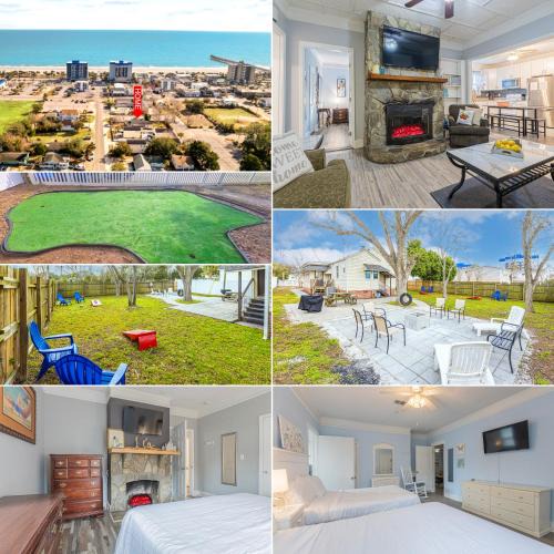 Myrtle Beach House | ﻿Charming Centrally Located Ocean View w Huge Private Yard, Patio, Firepit, & BBQ