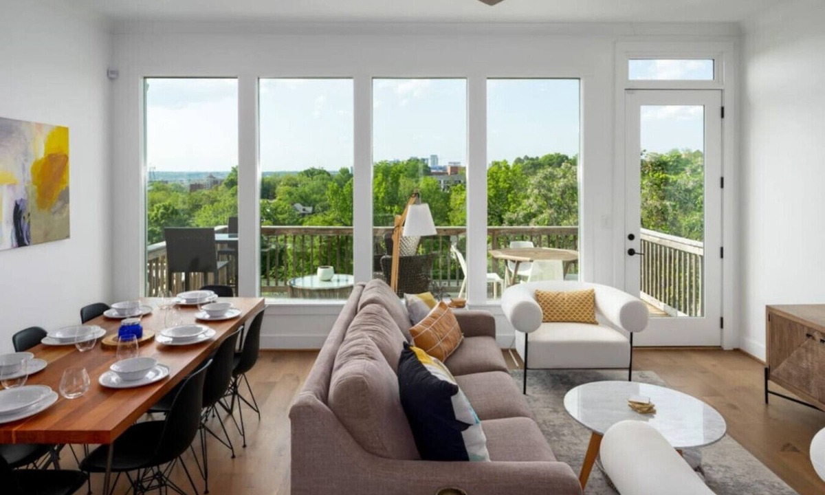 Five Points South Villa | Chic Townhome Close to City & Dining