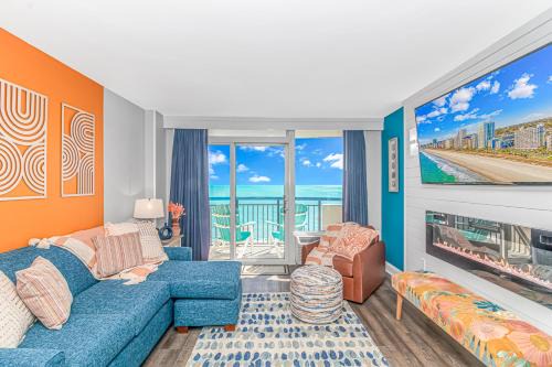 Myrtle Beach House | Completely Renovated Oceanfront Condo - King Suite With LED Fireplace! Boardwalk 1034