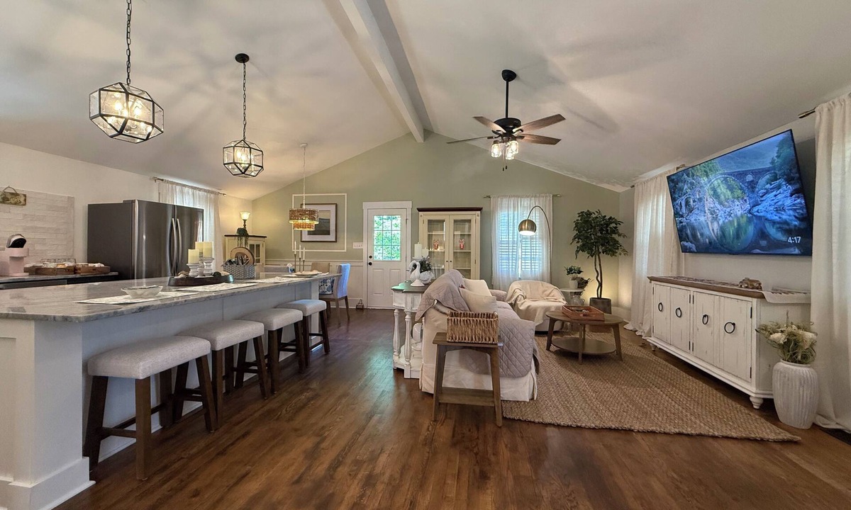 Raleigh House | French Country Retreat in North Hills, Fenced Yard, Game Room