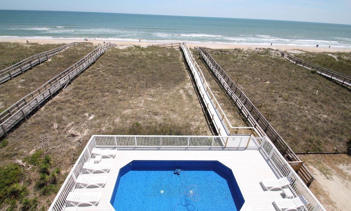 North Carolina Coast Villa | LOCATION! Stunning OCEANFRONT Views, POOL, ELEVATOR to all floors, Pri Parking