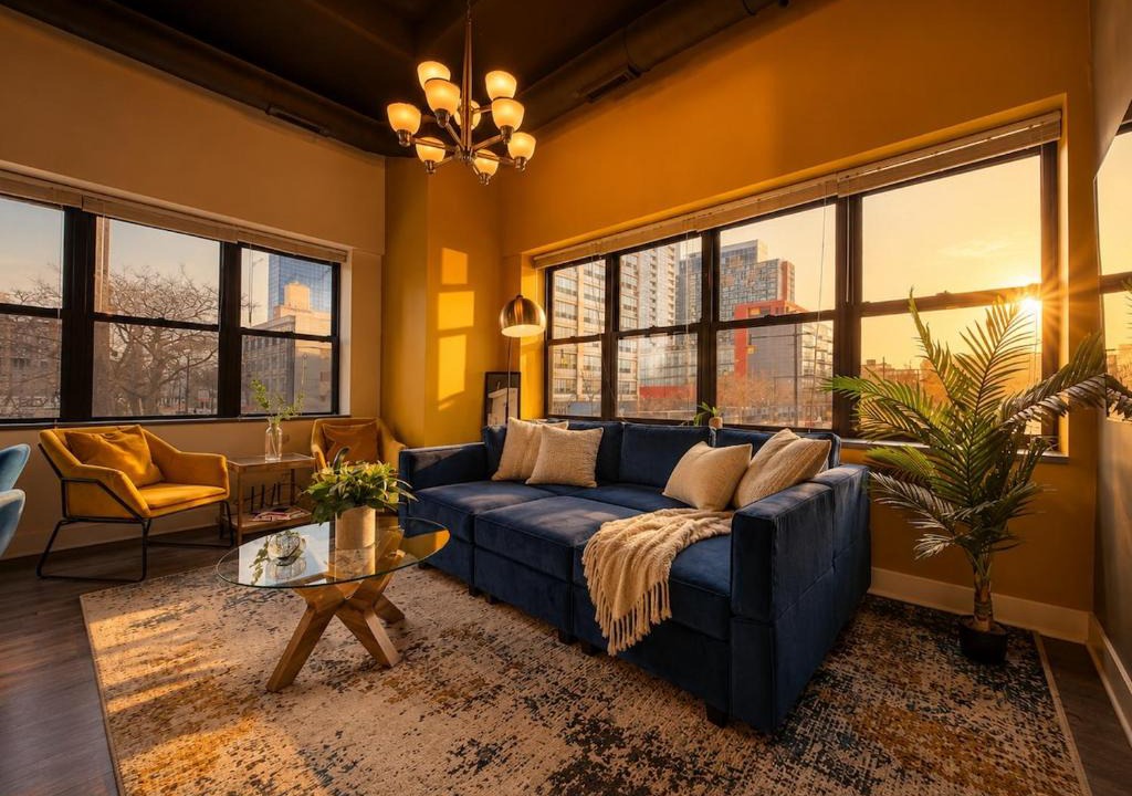 Near South Side Apartment | McCormick Place 2BR Spacious Corner Unit with Optional Parking Sleeps 6 Guests Near Soldier Field and Grant Park