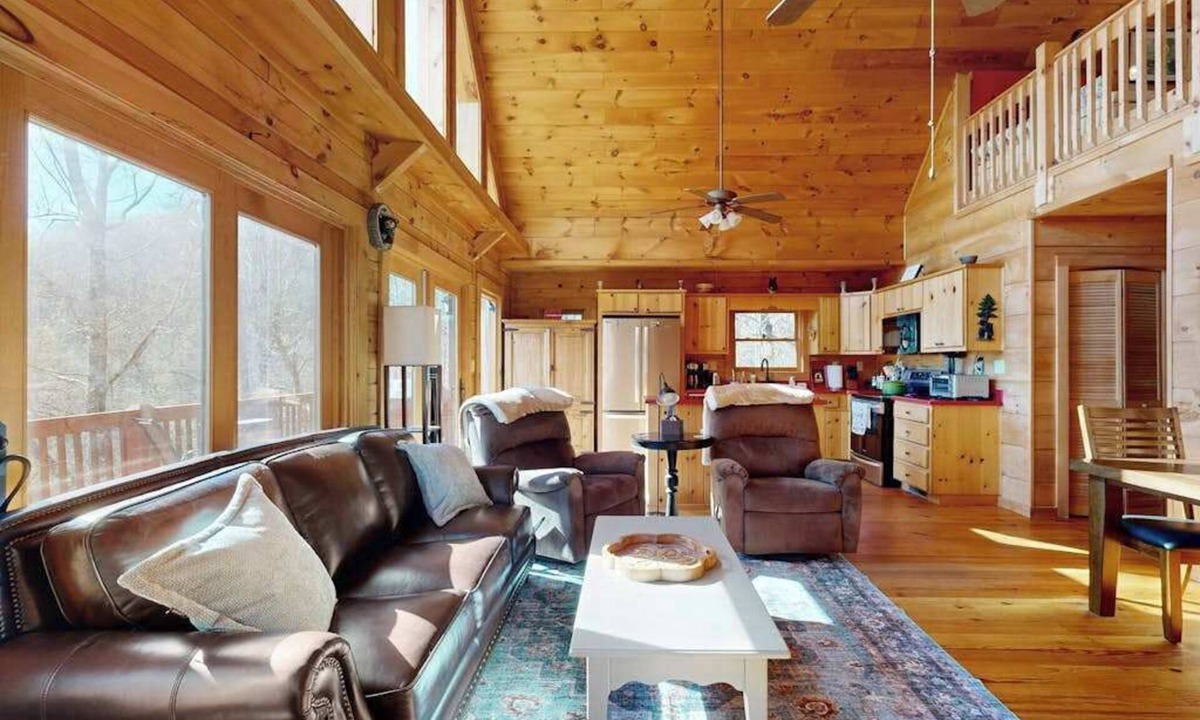 Zirconia House | Mtn-view home close to parks with private sauna, decks, wood stove, grill, W/D