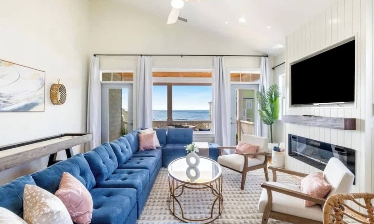 North Carolina Coast Villa | Ocean Views-Private Heated Pool & Hot Tub-3 Kings!