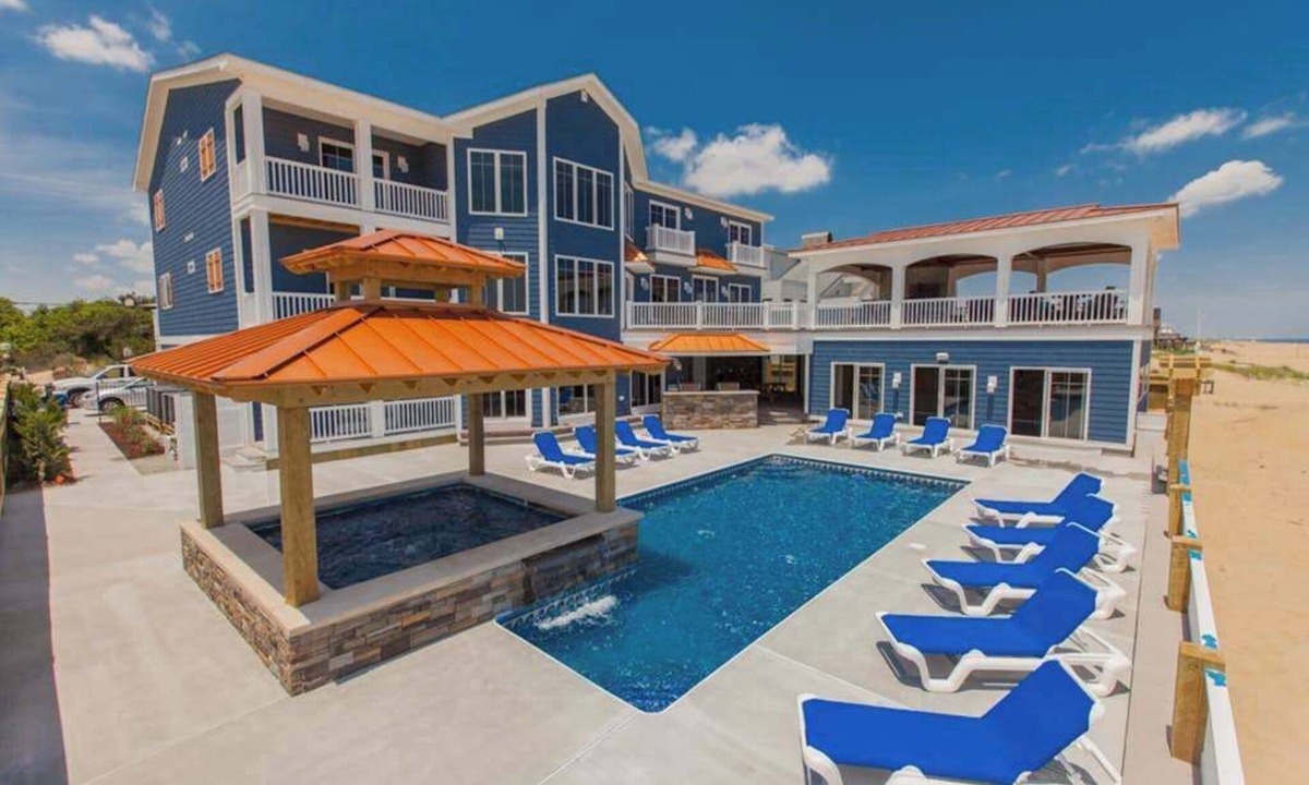 Sandbridge House | Oceanfront vacation gem w/private indoor & outdoor pools, WiFi, central AC, W/D