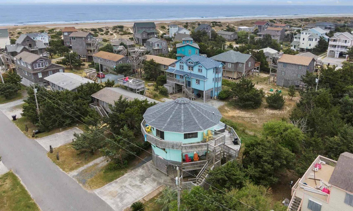 Avon House | Oceanview Dog Friendly Avon Home w/Hot Tub, Tiki Bar, and Nearby Beach Access