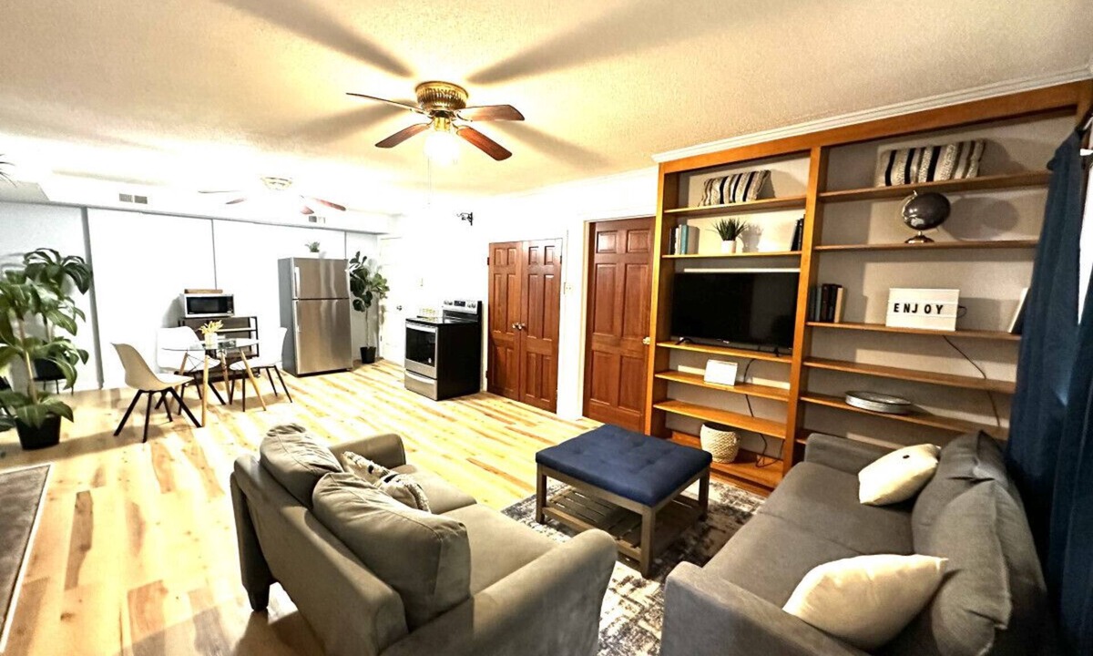 Gastonia Apartment | Private 1BR Mins to Downtown | Serene Backyard
