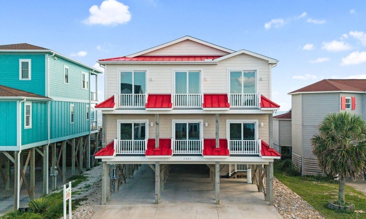 Oak Island House | Spacious 10-bedroom oceanfront house with pool, perfect for large groups.