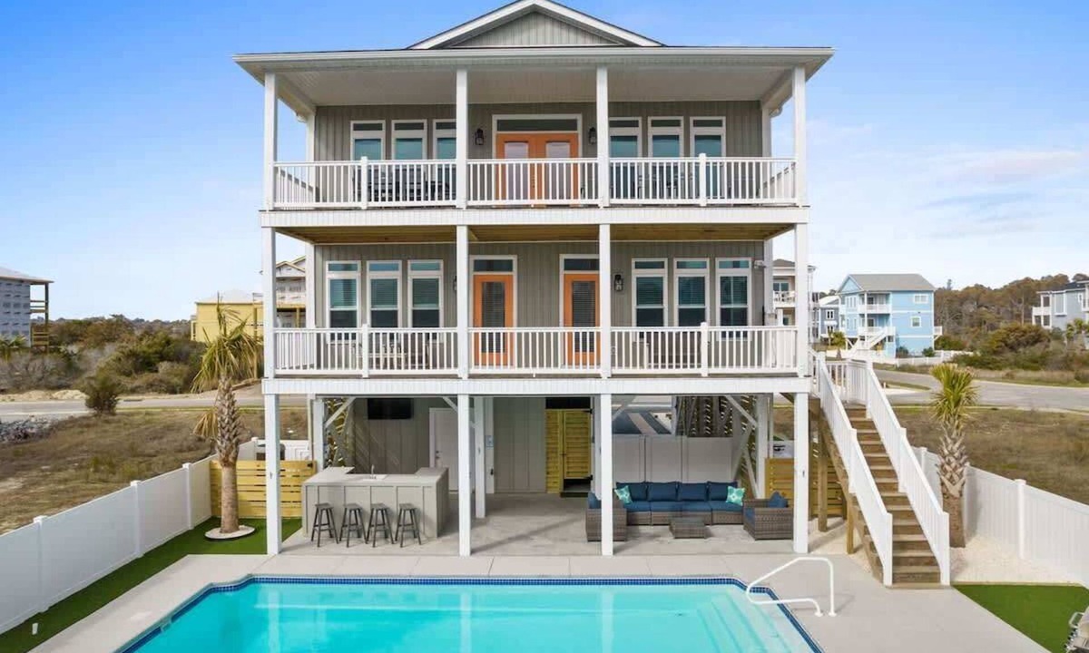 Ocean Isle Beach House | Sweet Tooth by Brunswick Vacation Rentals: Pool, Putting Green, Elevator & Views