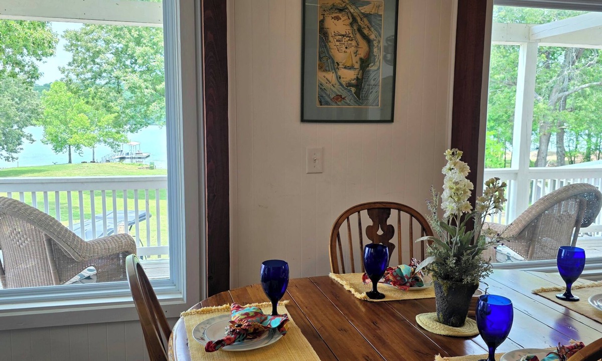 Benton Apartment | Tranquil Waterfront setting! Gorgeous view from deck Firepit
