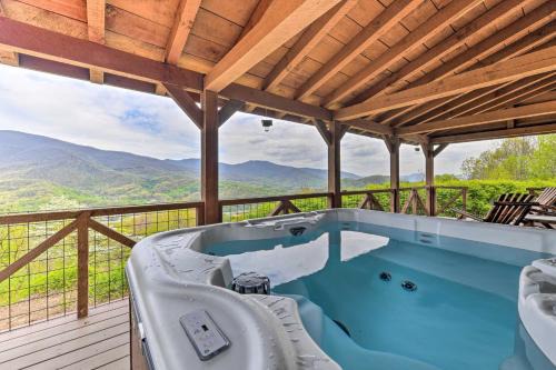 Waynesville House | True Log Cabin w/Game Room, Year-Round Views