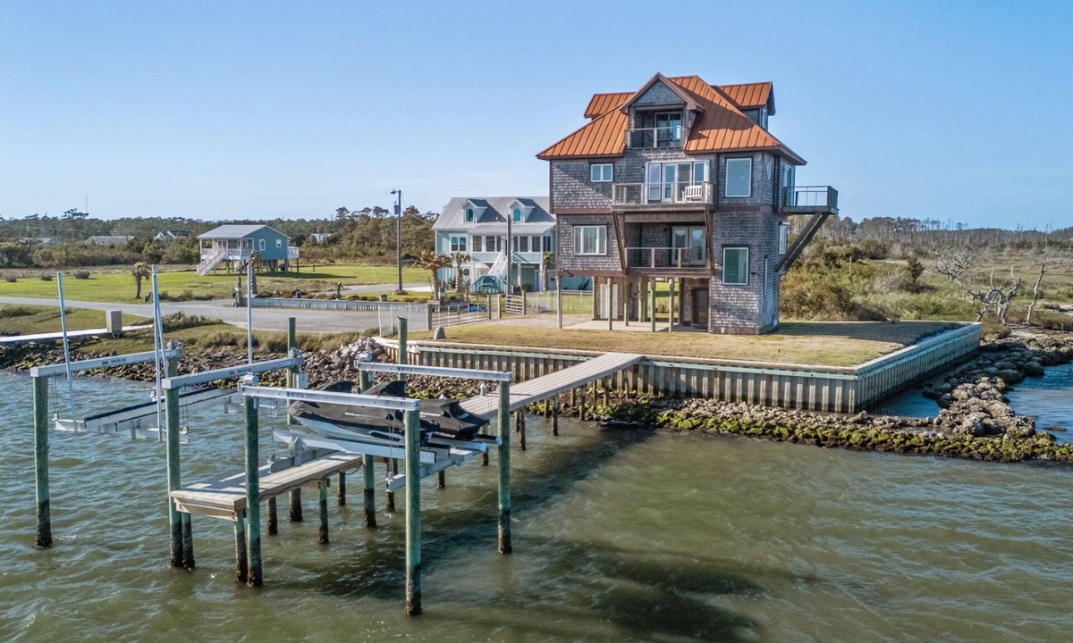 Sealevel House | Water Wonderland - Panoramic Water Views, Dockage Available, Core Sound