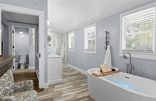 Lupton City House | 1900 Farmhouse with Luxury Spa Bath, 2 Master Bedrooms, Historic Home