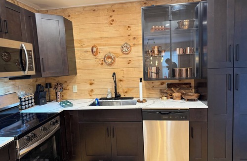 Charter Hills Cabin | 3BR,2.5BA Huge Log Cabin on Beech Mountain Air Conditioning Fire Pit Paved Road