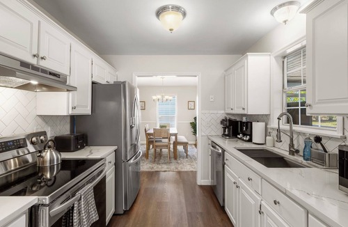 Greer House | 3BR Near DT Greer - Screened Porch + Fenced Yard