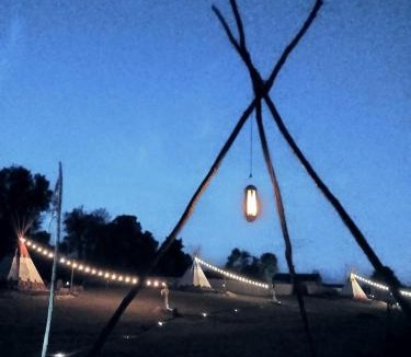 Campbellsville House | Authentic Sioux-Style Tipi Campground with Shared Kitchen Near Campbellsville and Green River Lake, Kentucky