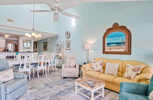 Shell Island Condo | Beachfront condo with ocean views, two pools, tennis, & private balcony