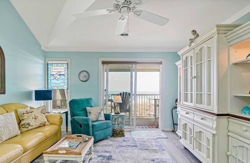 Shell Island Condo | Beachfront condo with ocean views, two pools, tennis, & private balcony