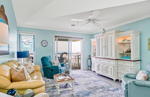 Shell Island Condo | Beachfront condo with ocean views, two pools, tennis, & private balcony