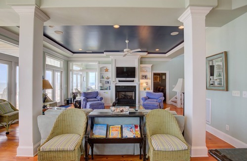 Ocean Sound Village House | Beachfront home with private heated pool, hot tub, & elevator