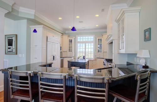 Ocean Sound Village House | Beachfront home with private heated pool, hot tub, & elevator