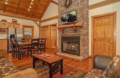 Smoky Mountains Cabin | BigBearBridgeRetr: Secluded*WoodedView*Honeymoon*Games*HotTub*Wifi*Yard*Creek