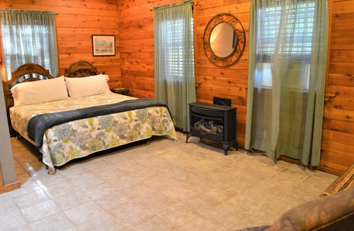 Flippin Cottage | Charming 2-bed/2 bath cottage with AC, a fishing dock, and a boat dock.