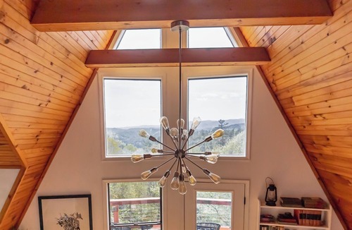 Brevard Ski Chalet | Chic A-Frame Cabin with Stunning Views
