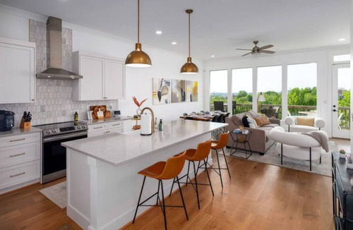 Five Points South Villa | Chic Townhome Close to City & Dining