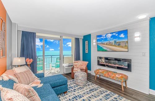 Myrtle Beach House | Completely Renovated Oceanfront Condo - King Suite With LED Fireplace! Boardwalk 1034