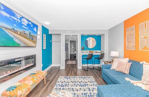 Myrtle Beach House | Completely Renovated Oceanfront Condo - King Suite With LED Fireplace! Boardwalk 1034