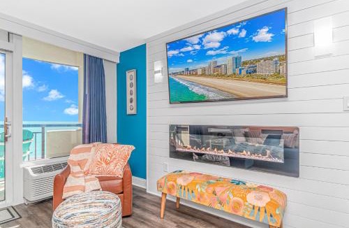Myrtle Beach House | Completely Renovated Oceanfront Condo - King Suite With LED Fireplace! Boardwalk 1034