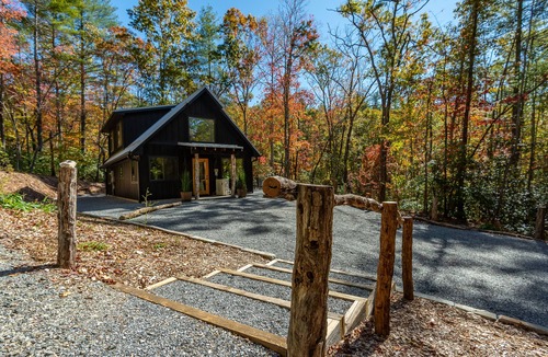 Pisgah Forest Cabin | Cozy Couples Getaway in Between Brevard and Hendersonville in Pisgah Forest