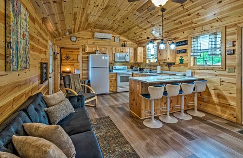 Cub Run Cabin | Cozy Lakefront Cabin w/ On-Site Waterfall & Hiking