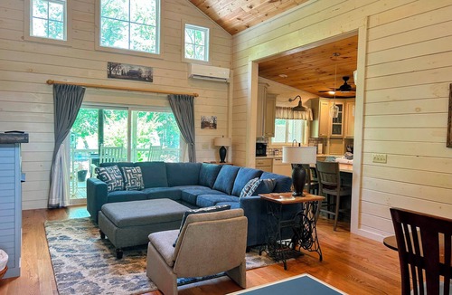 Bryson City House | Creekfront Relaxation Amazing Porch Hot Tub