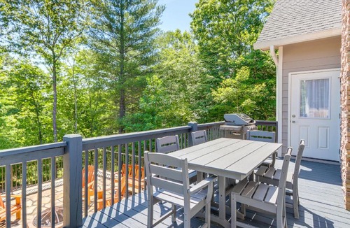Tarheel House | Deck, Fire Pit & Fireplace: Murphy Forest Retreat