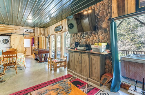 Marble House | Deck & Sauna: Avalon Woods Riverfront Retreat