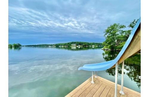 Glasser House | Fully accessible lake-house on its own island.
