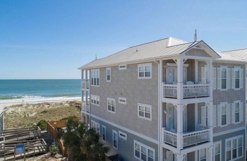 North Carolina Coast House | Gone Coastal OF Duplex with Salt Water Pool-Watch Fireworks from the Deck!