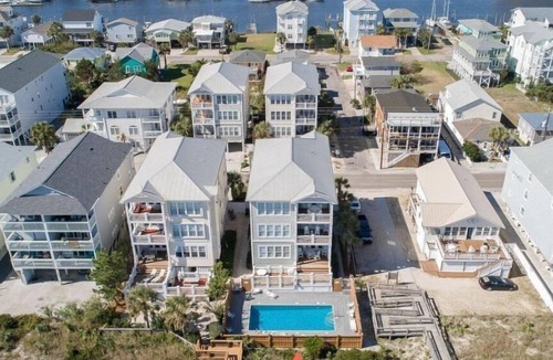 North Carolina Coast House | Gone Coastal OF Duplex with Salt Water Pool-Watch Fireworks from the Deck!