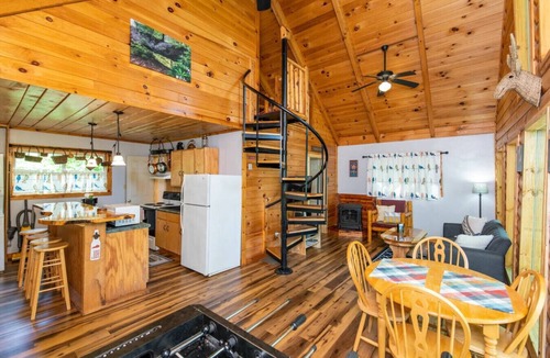 Slade Cabin | Gorgeous View Cabin- Pet Friendly, Hot Tub, Firepit, WiFi