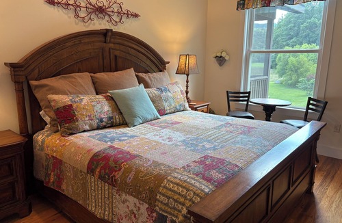 Pisgah Forest House | Great for Groups! Riverside farm stay with Trout fishing