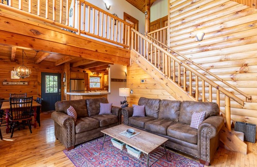 Boone Cabin | Highwood- Mountain Views, Hot Tub, Arcade, Fire Pit, Foosball, Sleeps 12