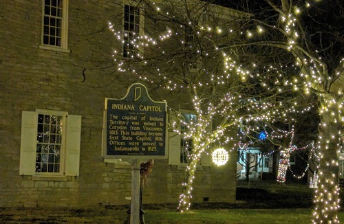 Corydon House | Hillside Hottie! Downtown Corydon property with a hot tub and "Hottie" decor